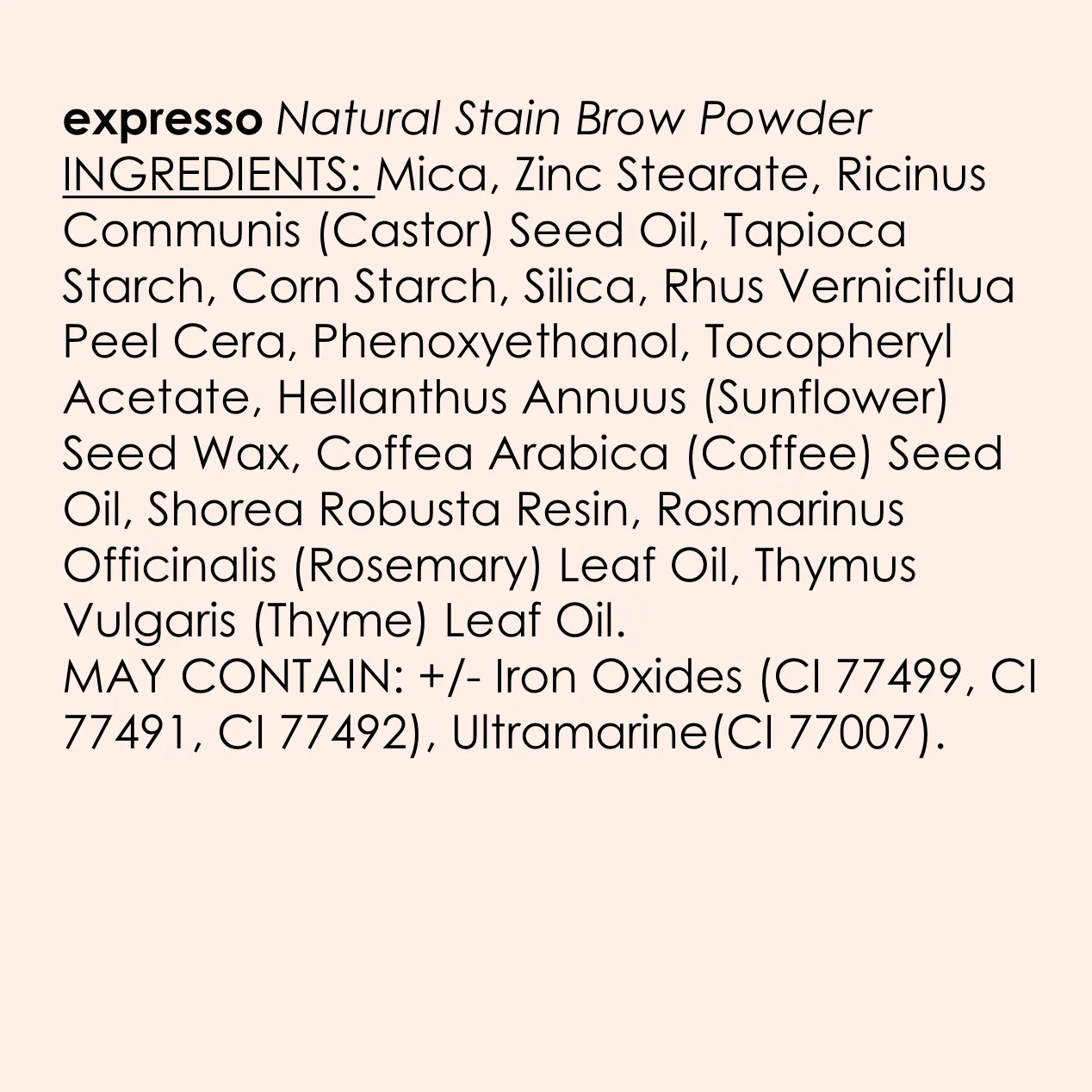 Expresso - Natural Stain Brow Powder