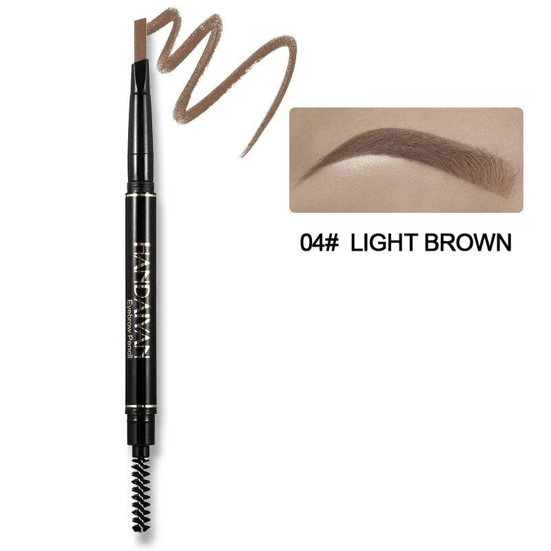 HANDAIYAN 5 Color Double Ended Eyebrow Pencil Waterproof Long Lasting No Blooming Rotatable Triangle Eye Brow Tatoo Pen TSLM2