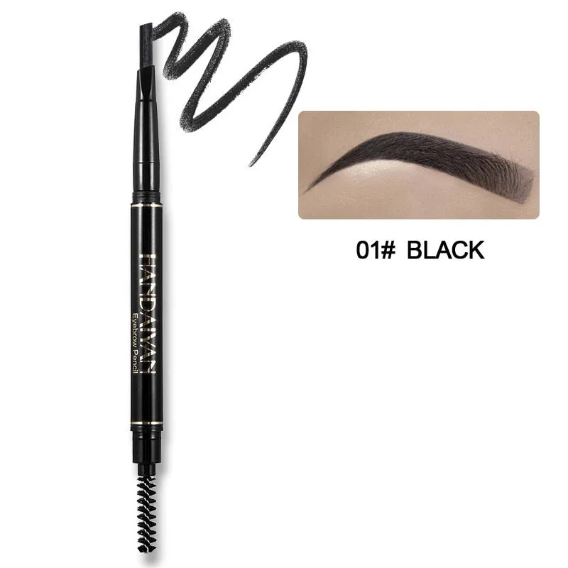 HANDAIYAN 5 Color Double Ended Eyebrow Pencil Waterproof Long Lasting No Blooming Rotatable Triangle Eye Brow Tatoo Pen TSLM2