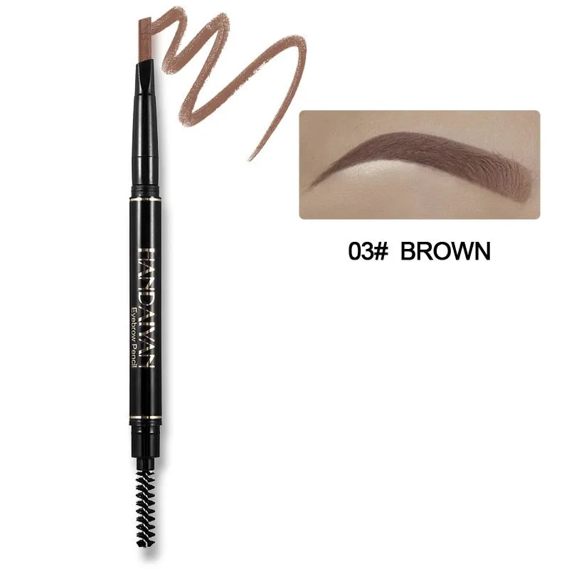 HANDAIYAN 5 Color Double Ended Eyebrow Pencil Waterproof Long Lasting No Blooming Rotatable Triangle Eye Brow Tatoo Pen TSLM2