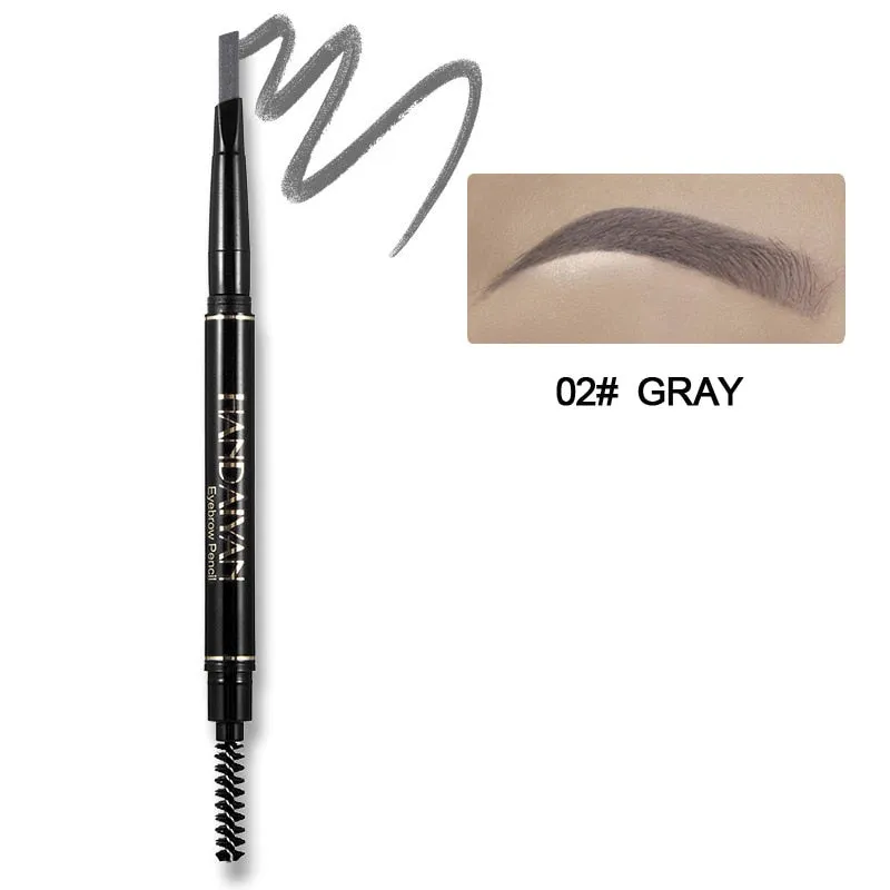 HANDAIYAN 5 Color Double Ended Eyebrow Pencil Waterproof Long Lasting No Blooming Rotatable Triangle Eye Brow Tatoo Pen TSLM2