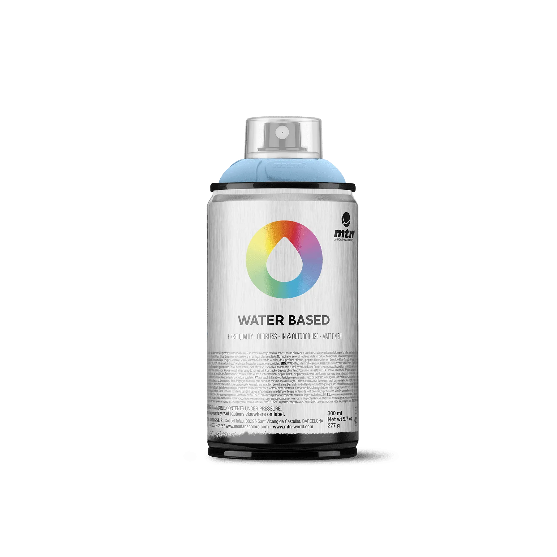 MTN Water Based 300 Spray Paint - <strong>NEW</strong> Primary Blue Pale (WRV-336)