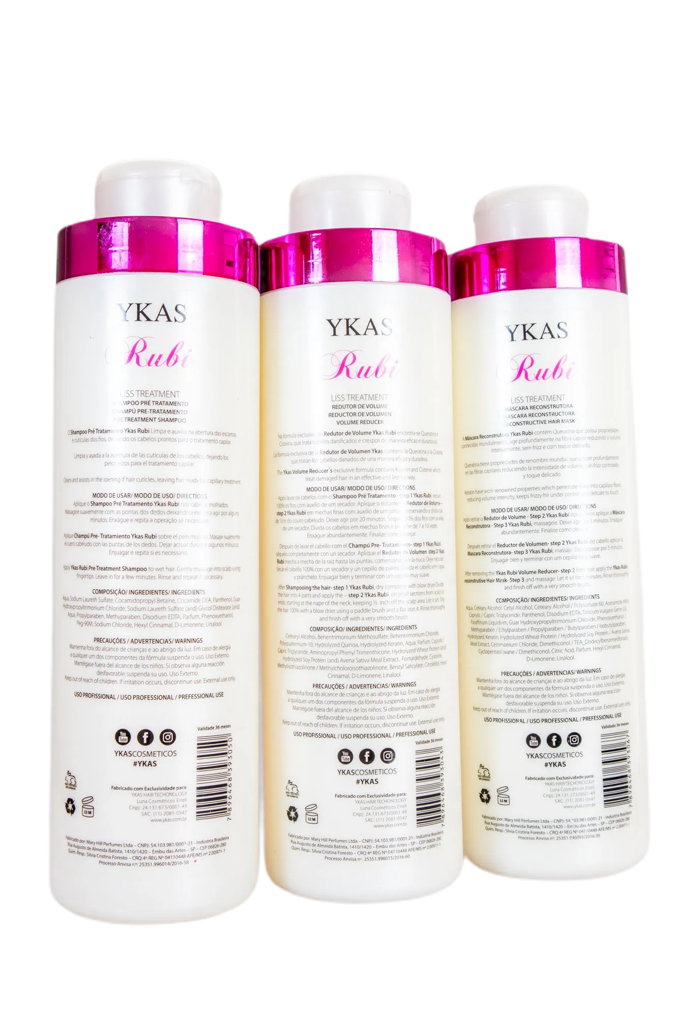 Progressive Liss Treatment Rubi Kit 3x1Lt - Ykas