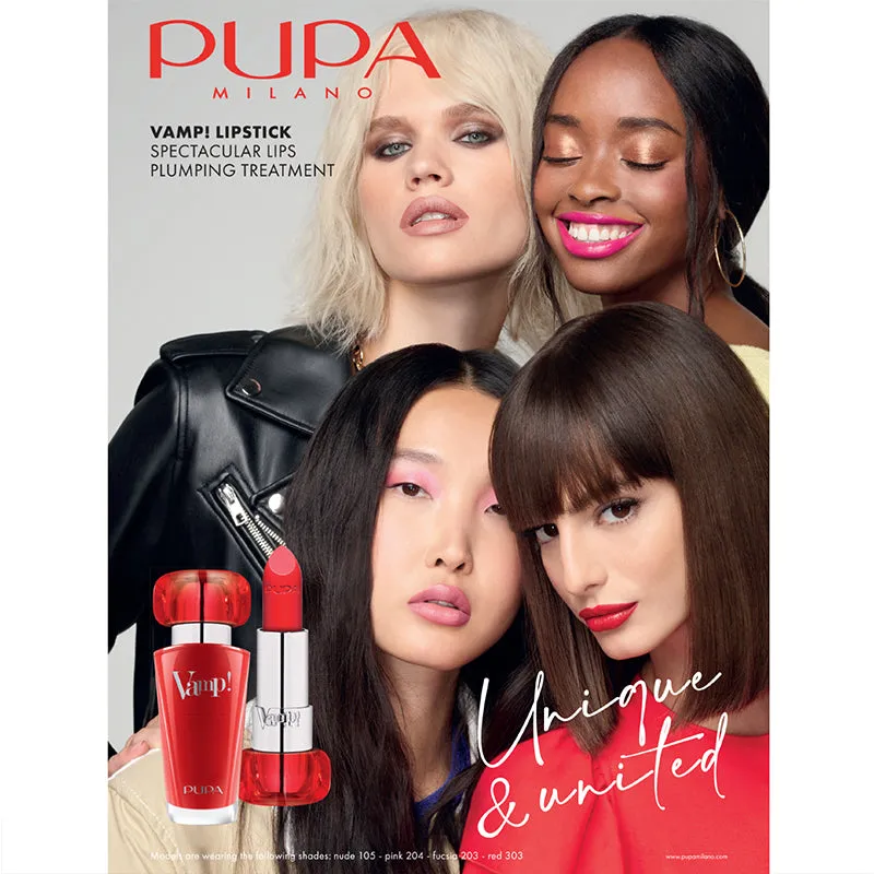 Pupa Vamp Extreme Colour Lipstick With Plumping Treatment - #204 Timeless Rose
