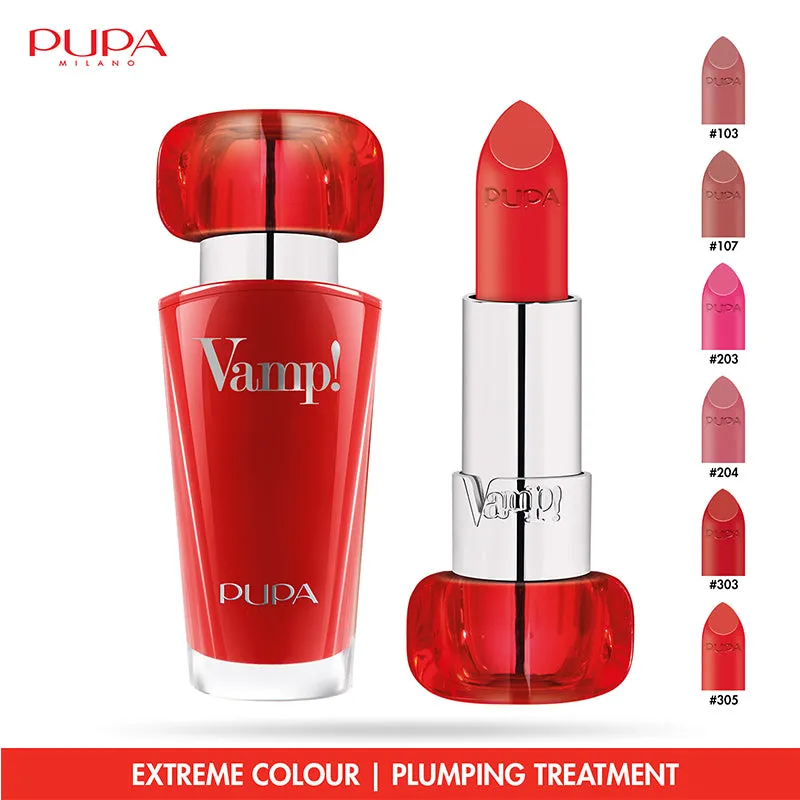 Pupa Vamp Extreme Colour Lipstick With Plumping Treatment - #204 Timeless Rose