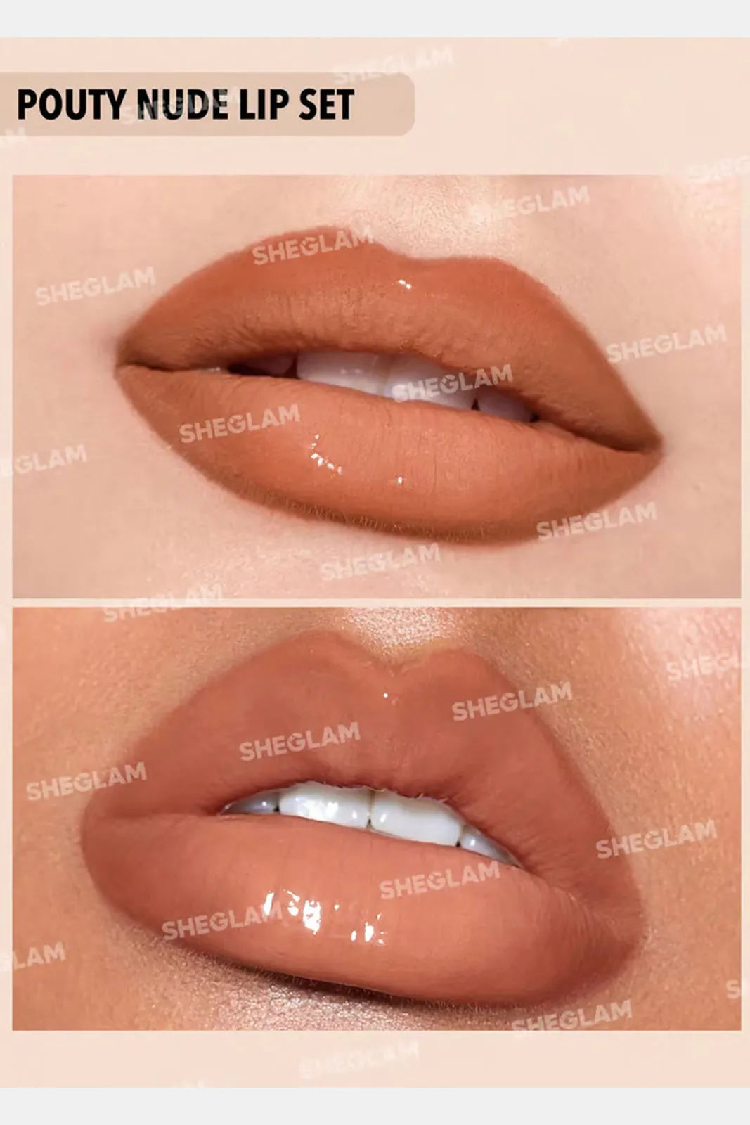 Sheglam Soft 90'S Glam Lip Liner And Lip Duo Set- Pouty Nude