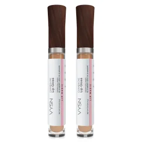 VYSN Lip Gloss - Gradual Plumping - Vegan Collagen, Blackberry Seed Oil & Wakame - 2-Pack